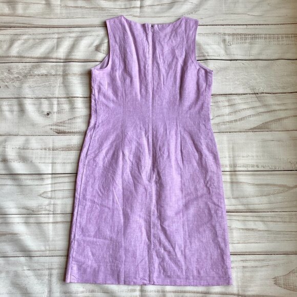 🟡SOLD🟡Talbots Embroidered Linen Shift Dress Size 4 NWT - Picture 8 of 10